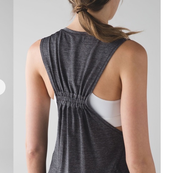 lululemon athletica Tops - Lululemon In a Cinch Tank in Heathered Black